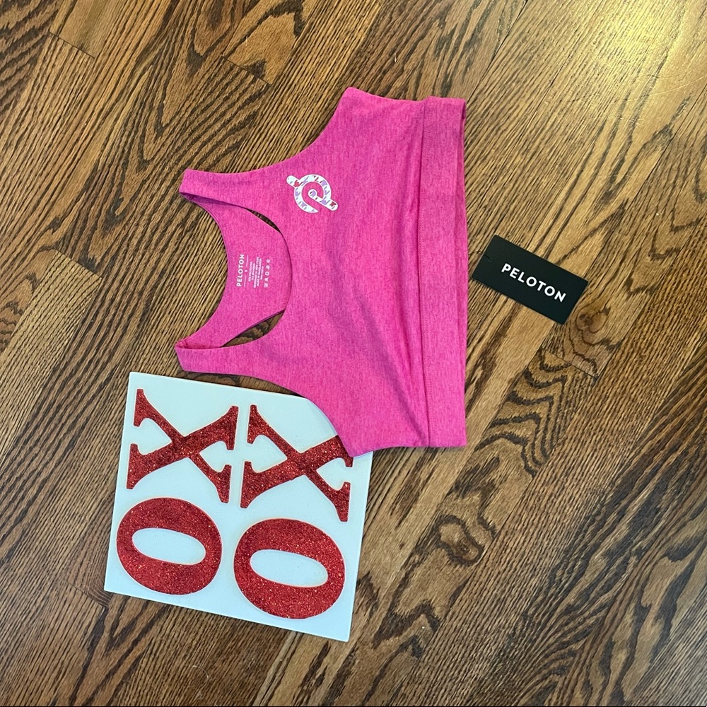 NWOT peloton heather pink sports bra